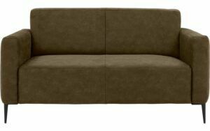 Afbeelding van een Goossens Bank Key West groen, micro leer, 2-zits, modern design