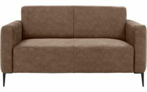 Afbeelding van een Goossens Bank Key West bruin, micro leer, 2-zits, modern design