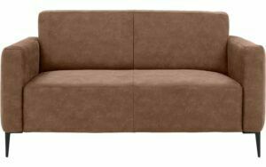 Afbeelding van een Goossens Bank Key West bruin, micro leer, 2-zits, modern design