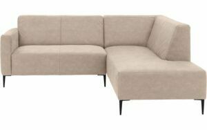 Afbeelding van een Goossens Bank Key West beige, micro leer, 2-zits, modern design met ligelement rechts