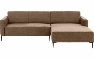 Afbeelding van een Goossens Bank Key West bruin, micro leer, 2,5-zits, modern design