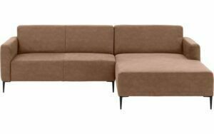 Afbeelding van een Goossens Bank Key West bruin, micro leer, 2,5-zits, modern design