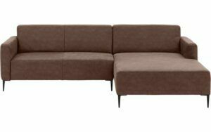 Afbeelding van een Goossens Bank Key West bruin, micro leer, 2,5-zits, modern design