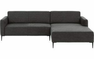 Afbeelding van een Goossens Bank Key West antraciet, micro leer, 2,5-zits, modern design