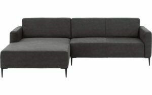 Afbeelding van een Goossens Bank Key West antraciet, micro leer, 2,5-zits, modern design