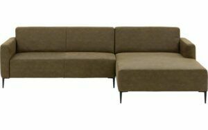 Afbeelding van een Goossens Bank Key West groen, micro leer, 3-zits, modern design