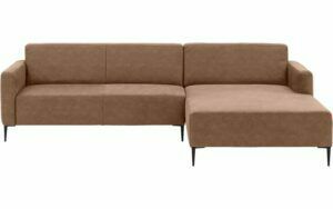 Afbeelding van een Goossens Bank Key West bruin, micro leer, 3-zits, modern design