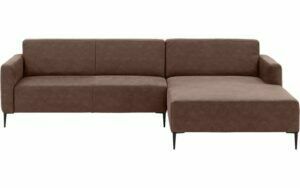 Afbeelding van een Goossens Bank Key West bruin, micro leer, 3-zits, modern design