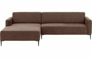 Afbeelding van een Goossens Bank Key West bruin, micro leer, 3-zits, modern design