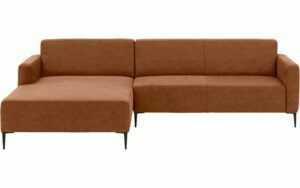 Afbeelding van een Goossens Bank Key West cognac, micro leer, 3-zits, modern design