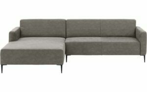 Afbeelding van een Goossens Bank Key West grijs, micro leer, 3-zits, modern design