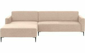 Afbeelding van een Goossens Bank Key West beige, micro leer, 3-zits, modern design