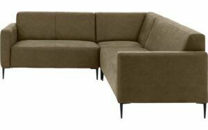 Afbeelding van een Goossens Bank Key West groen, micro leer, 2-zits, modern design