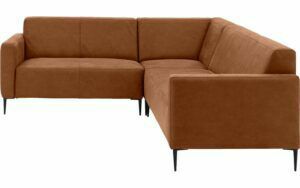 Afbeelding van een Goossens Bank Key West cognac, micro leer, 2-zits, modern design