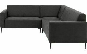 Afbeelding van een Goossens Bank Key West antraciet, micro leer, 2-zits, modern design