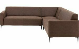 Afbeelding van een Goossens Bank Key West bruin, micro leer, 2,5-zits, modern design