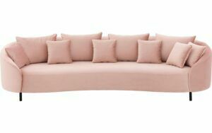 Afbeelding van een Goossens Bank Ragnar roze, stof, 4-zits, modern design