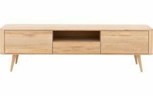 Afbeelding van een Goossens Tv Dressoir Bjarte, 2 deuren 1 lade 1 open vak 42 cm diep 180 cm breed