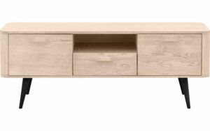 Afbeelding van een Goossens Tv Meubel Bjarte, 2 deuren 1 lade 1 open vak 135 cm breed