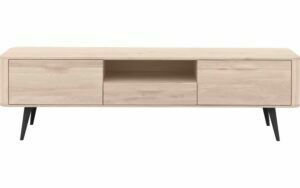 Afbeelding van een Goossens Tv Dressoir Bjarte, 2 deuren 1 lade 1 open vak 42 cm diep 180 cm breed