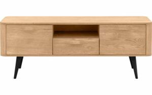 Afbeelding van een Goossens Tv Meubel Bjarte, 2 deuren 1 lade 1 open vak 135 cm breed