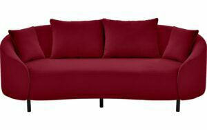 Afbeelding van een Goossens Bank Ragnar rood, stof, 2,5-zits, modern design