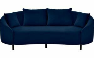 Afbeelding van een Goossens Bank Ragnar blauw, stof, 2,5-zits, modern design