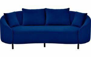 Afbeelding van een Goossens Bank Ragnar blauw, stof, 2,5-zits, modern design