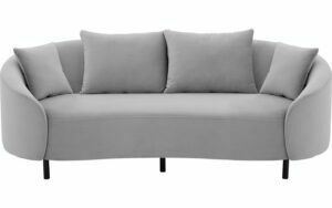 Afbeelding van een Goossens Bank Ragnar grijs, stof, 2,5-zits, modern design