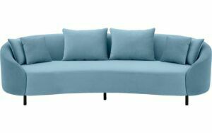 Afbeelding van een Goossens Bank Ragnar blauw, stof, 3,5-zits, modern design