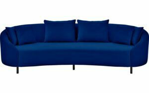 Afbeelding van een Goossens Bank Ragnar blauw, stof, 3,5-zits, modern design