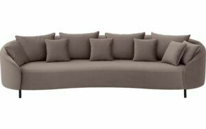 Afbeelding van een Goossens Bank Ragnar grijs, stof, 4-zits, modern design