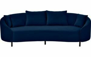Afbeelding van een Goossens Bank Ragnar blauw, stof, 3-zits, modern design
