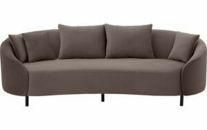 Afbeelding van een Goossens Bank Ragnar grijs, stof, 3-zits, modern design