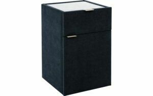 Afbeelding van een Goossens Nachtkastje Briljant Luxe, 1 deur rechts, 1 lade, met inleg glasblad