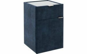 Afbeelding van een Goossens Nachtkastje Briljant Luxe, 1 deur links, 1 lade, met inleg glasblad