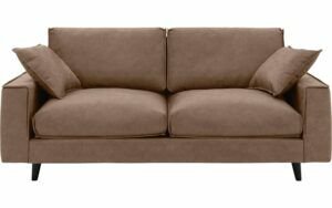 Afbeelding van een Goossens Bank Jonas bruin, micro leer, 2,5-zits, urban industrieel