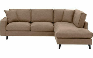 Afbeelding van een Goossens Bank Jonas bruin, micro leer, 2,5-zits, urban industrieel met ligelement rechts