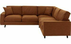 Afbeelding van een Goossens Bank Jonas cognac, micro leer, 2,5-zits, urban industrieel