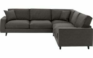 Afbeelding van een Goossens Bank Jonas grijs, micro leer, 3,5-zits, urban industrieel