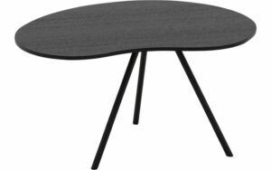 Afbeelding van een Goossens Salontafel Saya organisch, hout eiken zwart, modern design, 79 x 36 x 61 cm