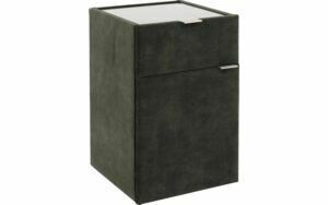 Afbeelding van een Goossens Nachtkastje Briljant Luxe, 1 deur links, 1 lade, met inleg glasblad