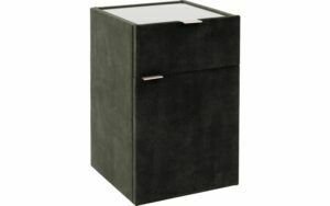 Afbeelding van een Goossens Nachtkastje Briljant Luxe, 1 deur rechts, 1 lade, met inleg glasblad