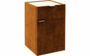 Afbeelding van een Goossens Nachtkastje Briljant Luxe, 1 deur rechts, 1 lade, met inleg glasblad