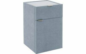 Afbeelding van een Goossens Nachtkastje Briljant Luxe, 1 deur rechts, 1 lade, met inleg glasblad