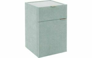 Afbeelding van een Goossens Nachtkastje Briljant Luxe, 1 deur links, 1 lade, met inleg glasblad