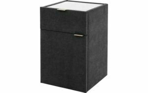 Afbeelding van een Goossens Nachtkastje Briljant Luxe, 1 deur links, 1 lade, met inleg glasblad