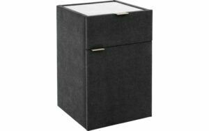 Afbeelding van een Goossens Nachtkastje Briljant Luxe, 1 deur rechts, 1 lade, met inleg glasblad