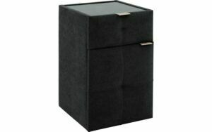 Afbeelding van een Goossens Nachtkastje Briljant Royal, 1 deur links, 1 lade, met inleg glasblad