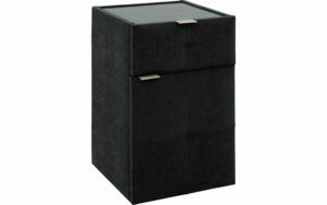 Afbeelding van een Goossens Nachtkastje Briljant Royal, 1 deur rechts, 1 lade, met inleg glasblad